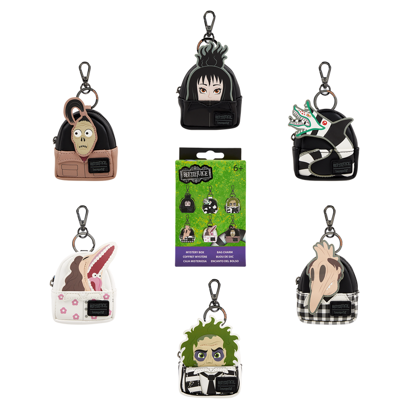 Loungefly Beetlejuice Exclusive Cosplay Mystery Mini Backpack Keychain Charm
