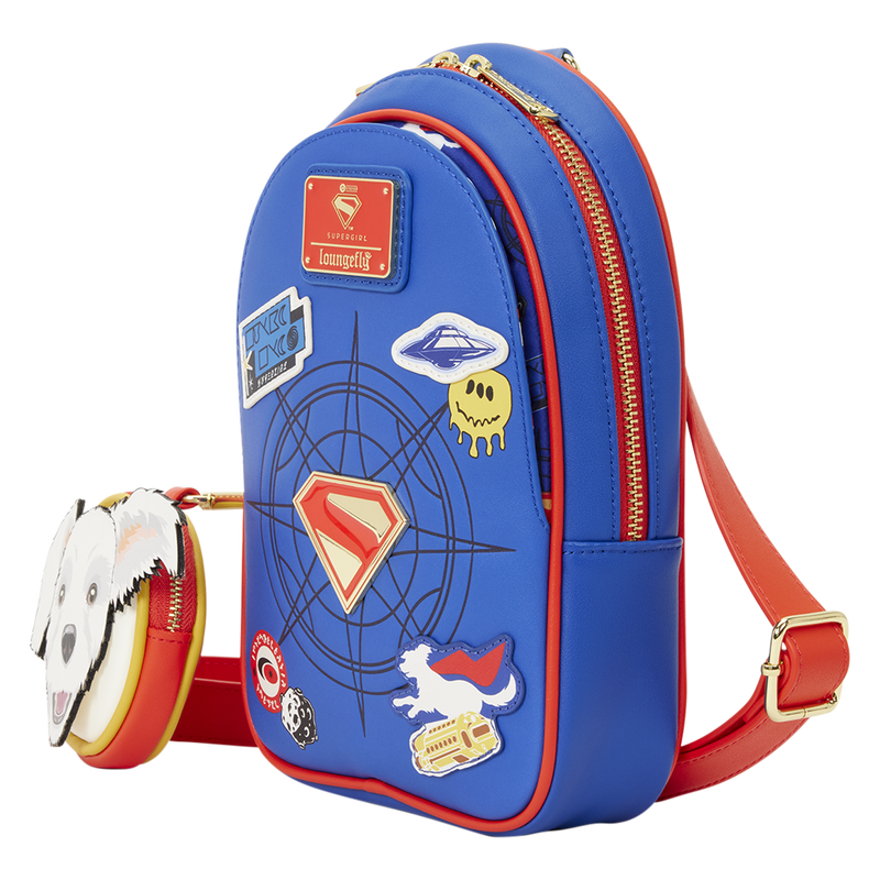 Loungefly Supergirl Krypto Sling Crossbody Bag with Coin Bag
