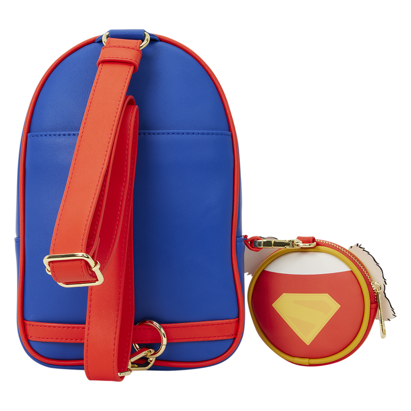 Loungefly Supergirl Krypto Sling Crossbody Bag with Coin Bag