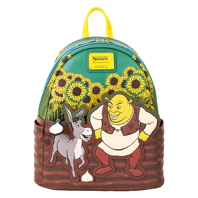 Loungefly Shrek & Donkey Sunflower Field Mini Backpack