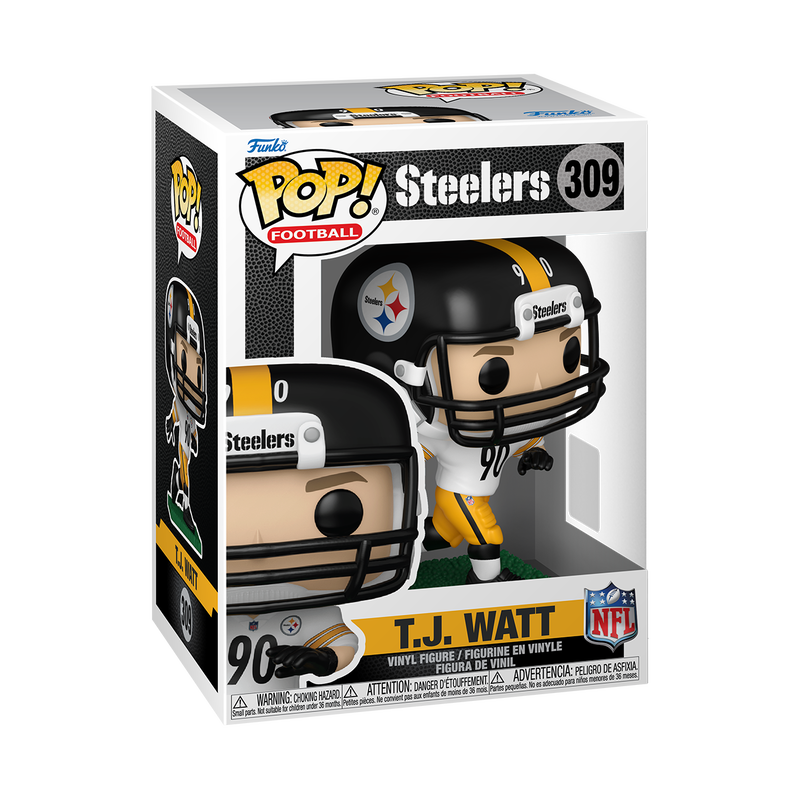 Funko Pop! T.J. Watt (White & Yellow Uniform)