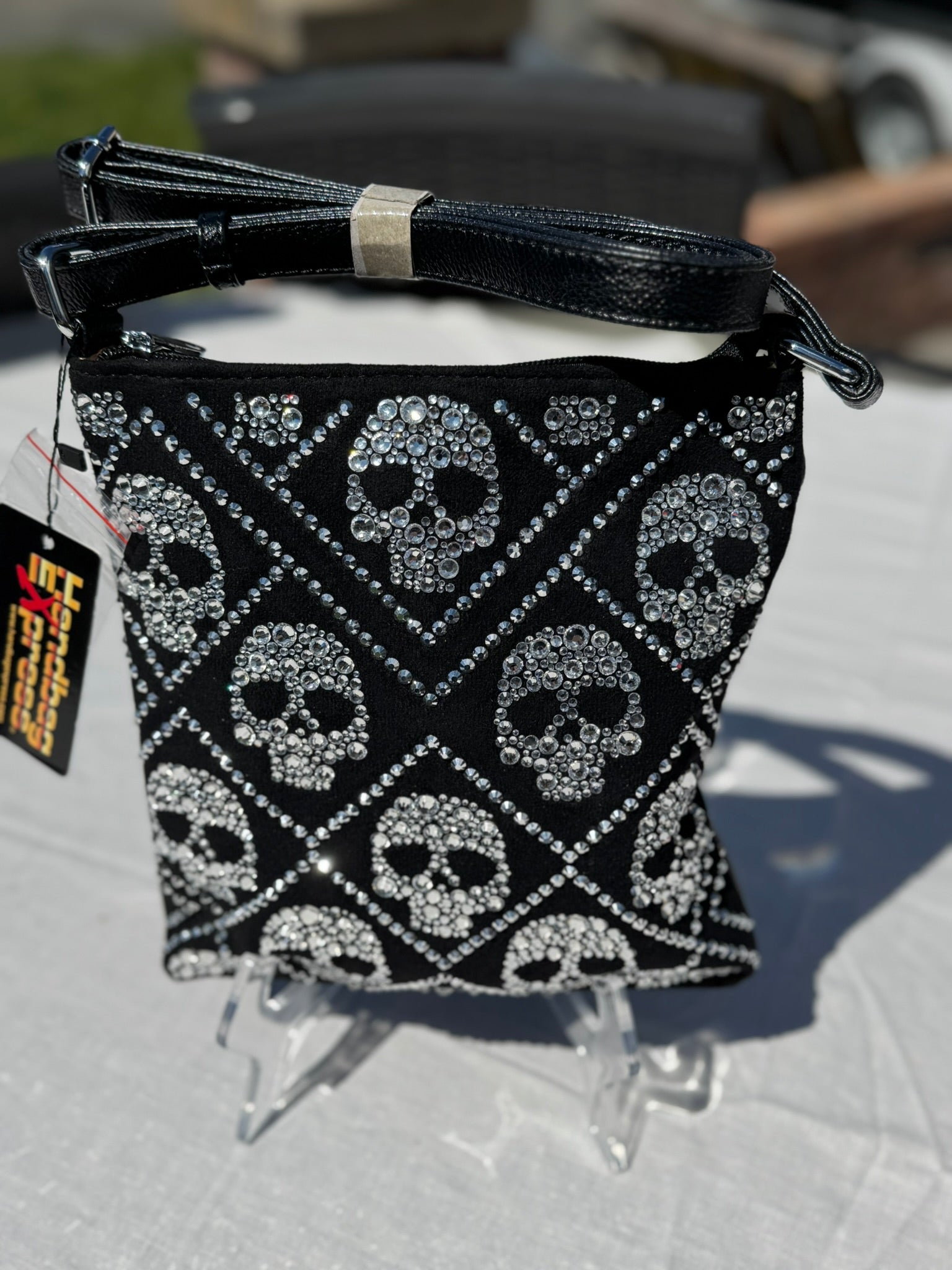 Rhinestone Skull Bag