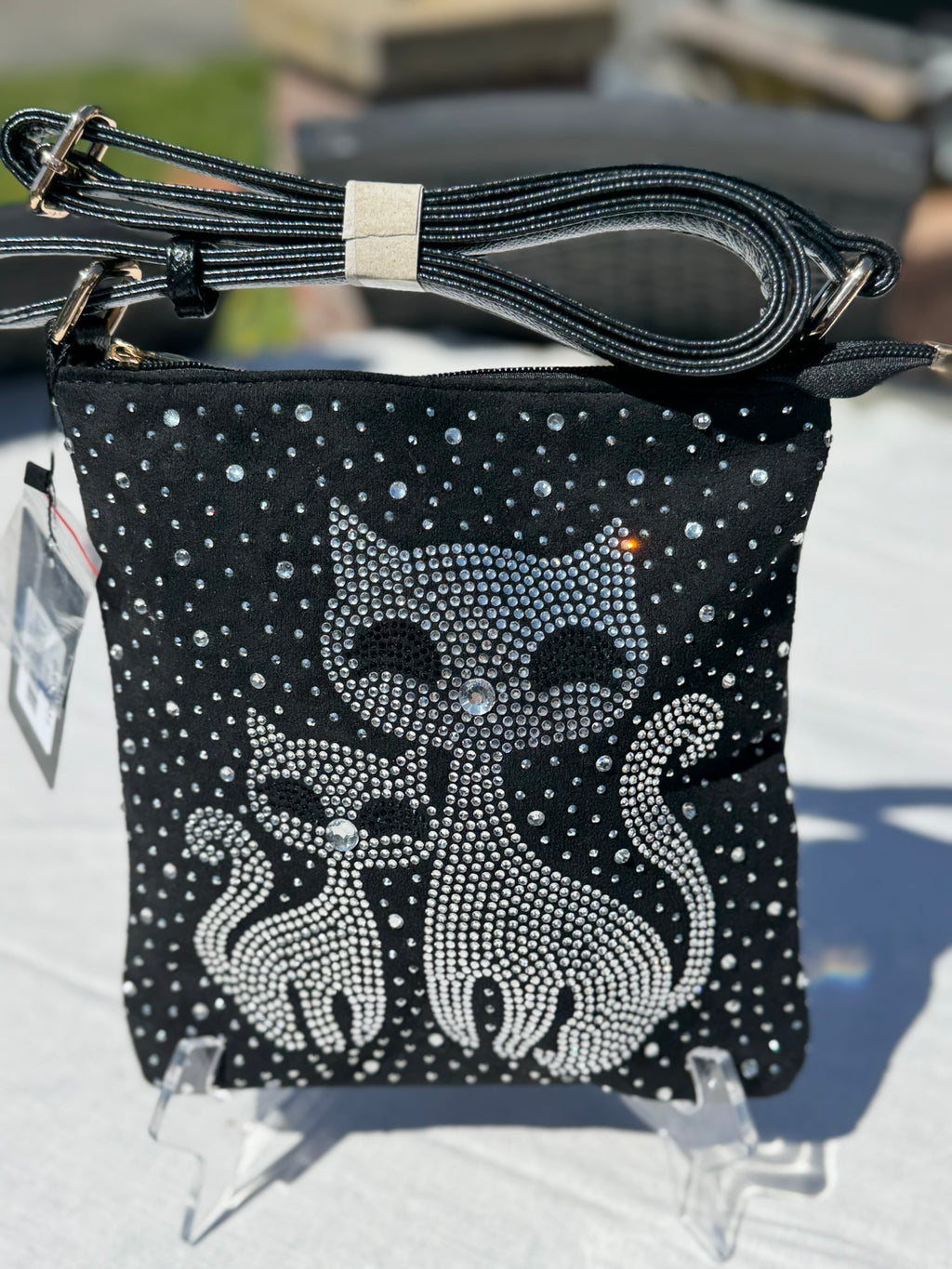 Rhinestone Cat Bag