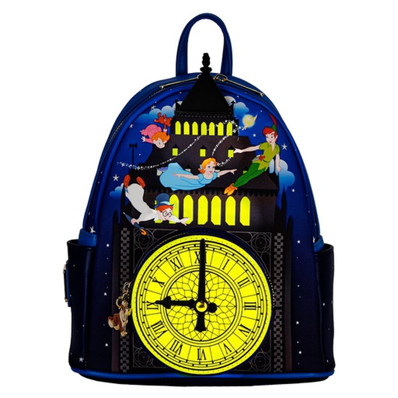 Loungefly Peter Pan Clock Glow in the Dark Mini Backpack