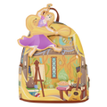 Loungefly Disney Tangled Rapunzel Glow In The Dark Pin Trader Mini Backpack