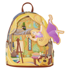 Loungefly Disney Tangled Rapunzel Glow In The Dark Pin Trader Mini Backpack