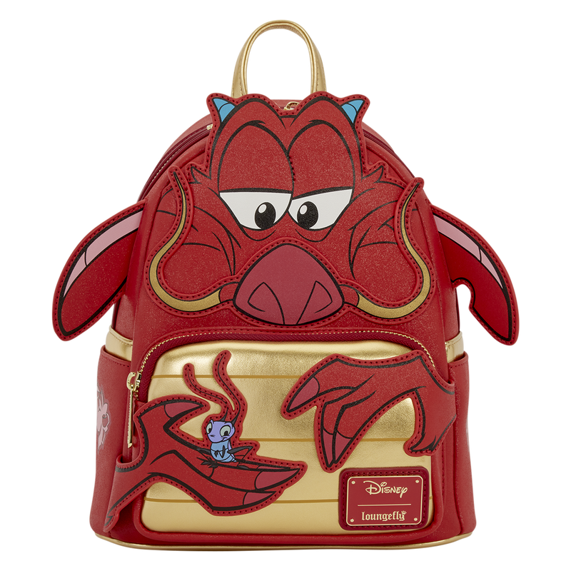 Disney Loungefly Mulan Mushu Glitter Cosplay Mini Backpack