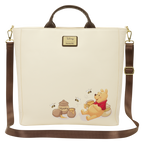 Loungefly Disney Winnie the Pooh Hundred Acre Wood Tote Pin Trader Crossbody Bag