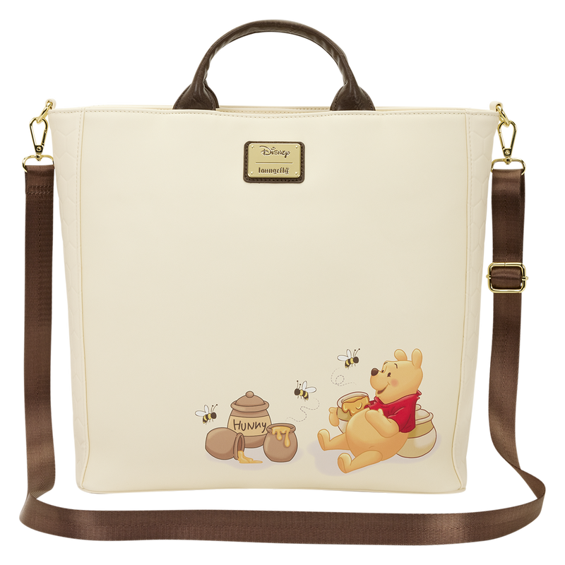 Loungefly Disney Winnie the Pooh Hundred Acre Wood Tote Pin Trader Crossbody Bag
