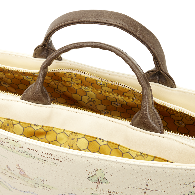Loungefly Disney Winnie the Pooh Hundred Acre Wood Tote Pin Trader Crossbody Bag