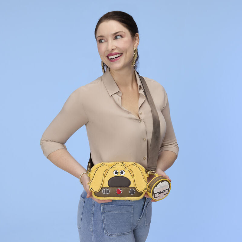 Loungefly Disney Pixar Up Dug Sling Crossbody Bag with Coin Bag