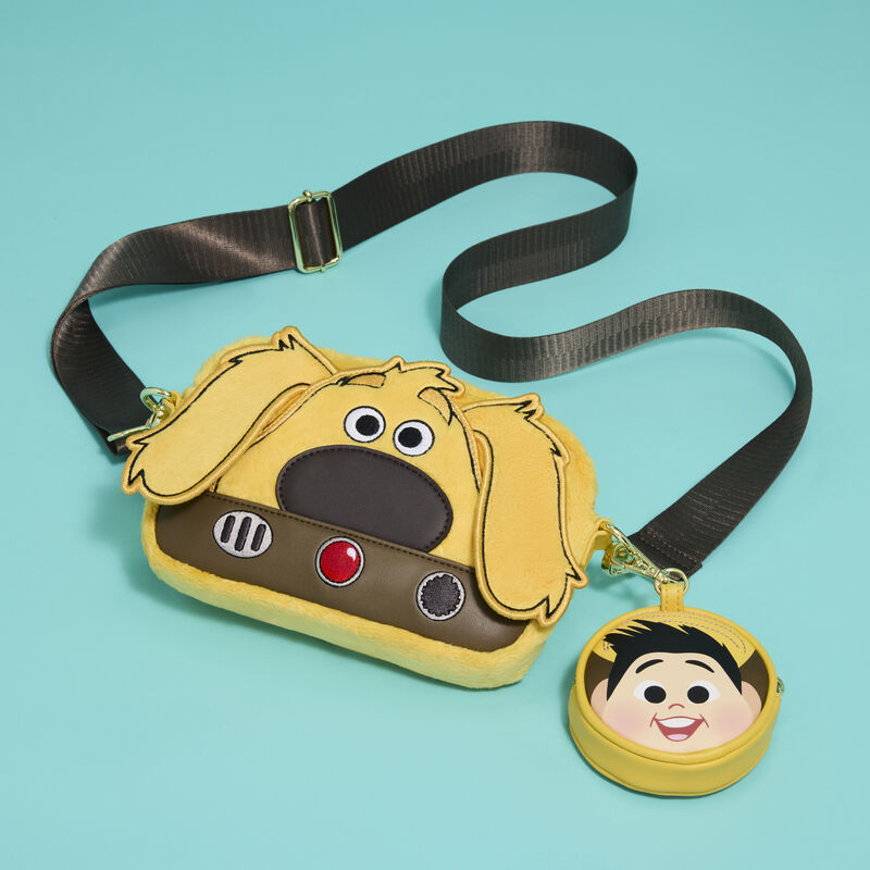 Loungefly Disney Pixar Up Dug Sling Crossbody Bag with Coin Bag