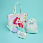 Loungefly The Little Mermaid Ariel, Flounder, & Sebastian Tote Crossbody Bag with Coin Bag