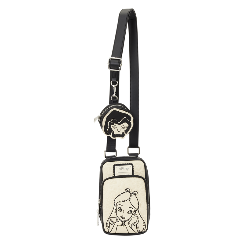 Loungefly Disney Alice in Wonderland Cell Phone Sling Crossbody Bag with Coin Bag