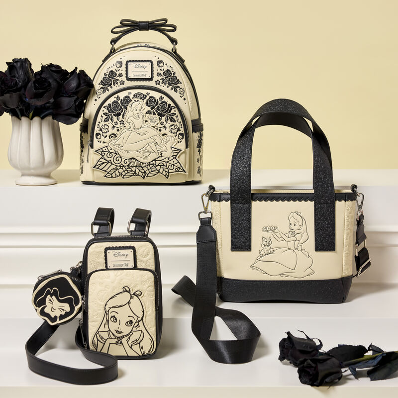 Loungefly Disney Alice in Wonderland Cell Phone Sling Crossbody Bag with Coin Bag
