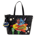 Loungefly Disney Lilo & Stitch Space Adventure Glow Tote Crossbody Bag with Coin Bag