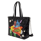 Loungefly Disney Lilo & Stitch Space Adventure Glow Tote Crossbody Bag with Coin Bag