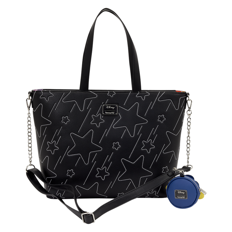 Loungefly Disney Lilo & Stitch Space Adventure Glow Tote Crossbody Bag with Coin Bag