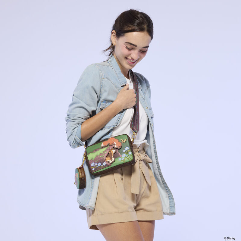 Loungefly Disney The Fox and the Hound Tod & Copper Sling Crossbody Bag with Coin Bag