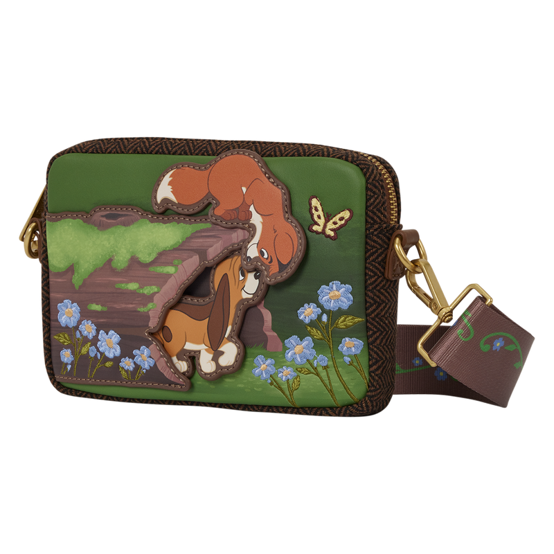Loungefly Disney The Fox and the Hound Tod & Copper Sling Crossbody Bag with Coin Bag