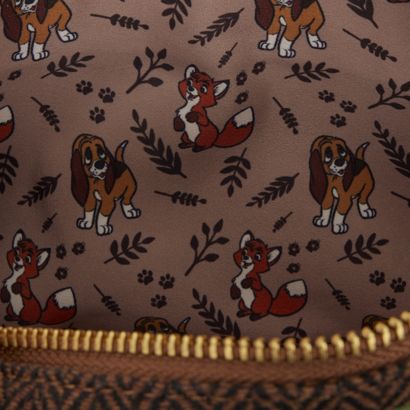Loungefly Disney The Fox and the Hound Tod & Copper Sling Crossbody Bag with Coin Bag