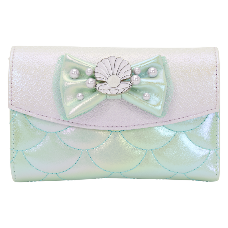Loungefly The Little Mermaid Iridescent Pearl Flap Wallet