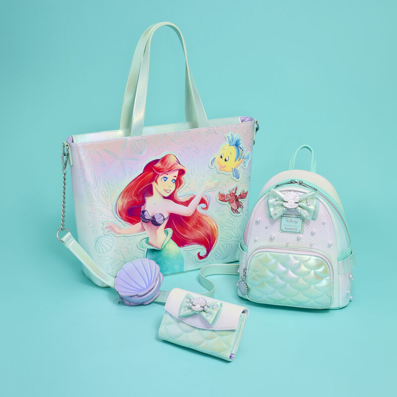 Loungefly The Little Mermaid Iridescent Pearl Flap Wallet
