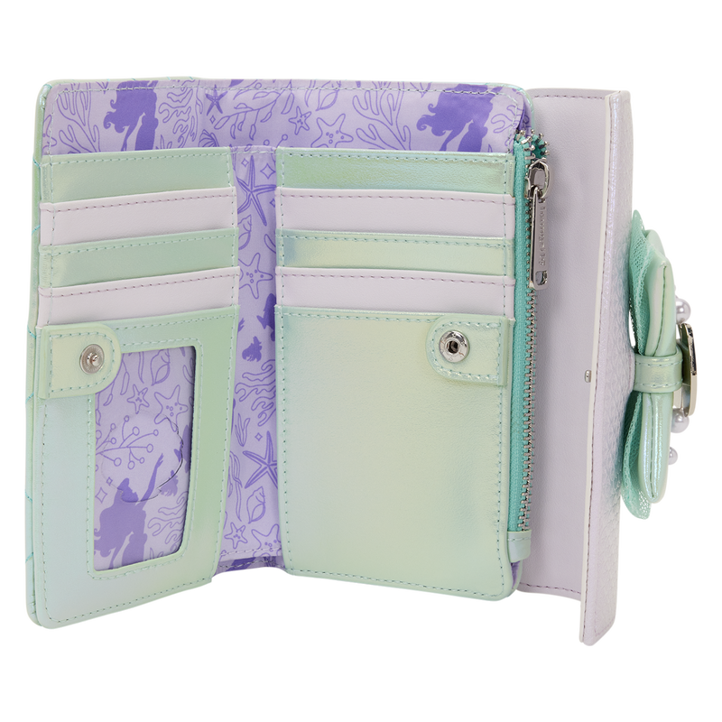 Loungefly The Little Mermaid Iridescent Pearl Flap Wallet