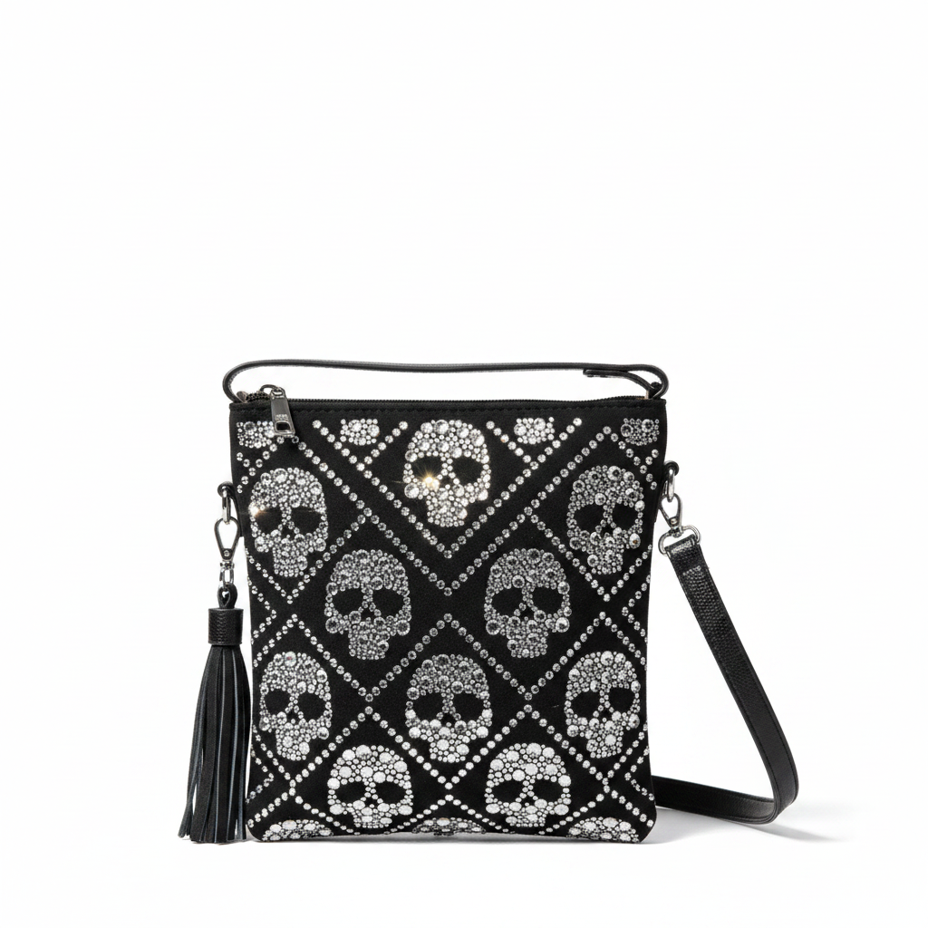 Rhinestone Skull Bag Studio
